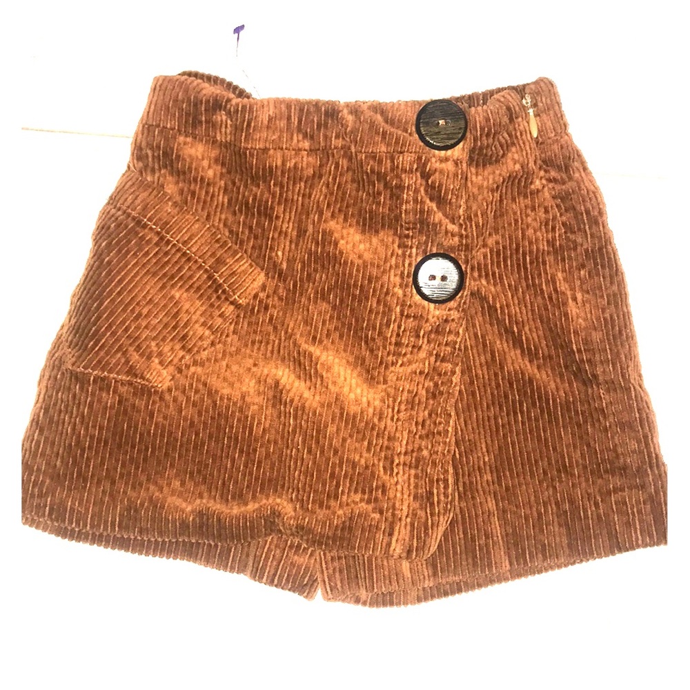 Zara kids pumpkin corduroy skort skirt size 5 (3-4